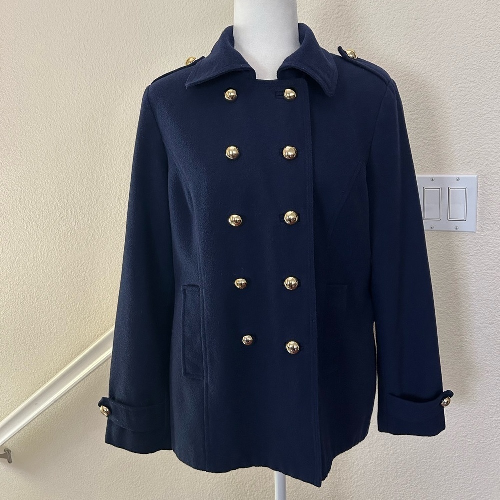 Cabi Navy Prep School Peacoat Blue size M double breast